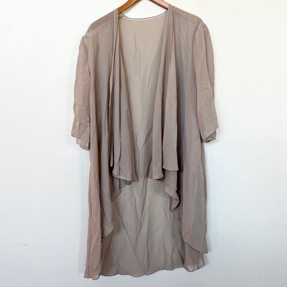 New JJ’s HOUSE Chiffon 1/2 Sleeve Special Occasion Open Cardigan Wrap Kimono 20W - Picture 1 of 6